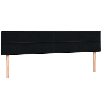 vidaXL Boxspringbett mit Matratze Schwarz 180x210 cm Samt