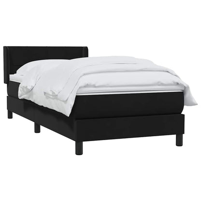 vidaXL Lit coffre avec matelas Noir 90x220 cm Velours