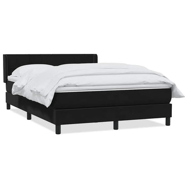 vidaXL Lit coffre avec matelas velours noir 140x220 cm