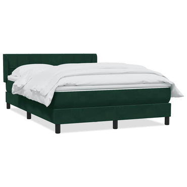 vidaXL Boxspringbett mit Matratze Dunkelgrün 160x220 cm Samt