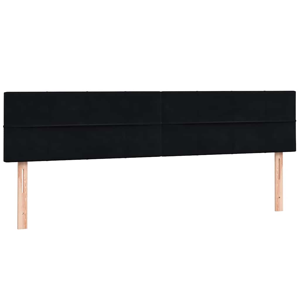 vidaXL Boxspringbett mit Matratze Schwarz 180x220 cm Samt