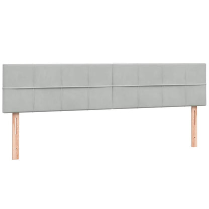 vidaXL Lit coffre avec matelas Gris clair 200x220 cm Velours