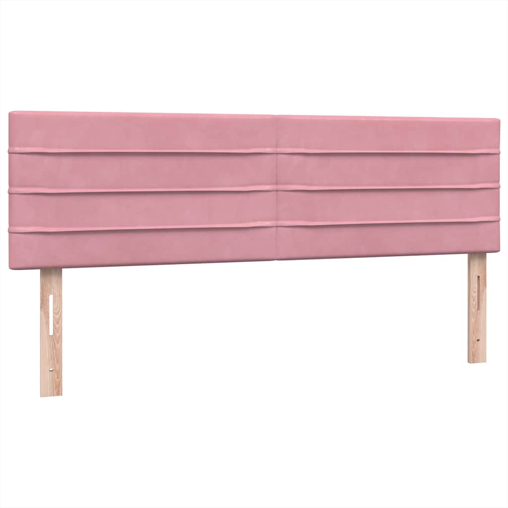 Boxspringbett mit Matratze Rosa 140x210 cm Samt