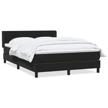 vidaXL Lit coffre avec matelas Noir 140x220 cm Velours