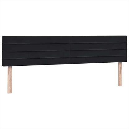 vidaXL Boxspringbett mit Matratze Schwarz 200x220 cm Samt
