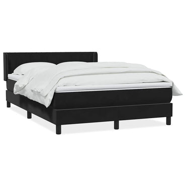 vidaXL Lit coffre avec matelas Noir 160x210 cm Velours