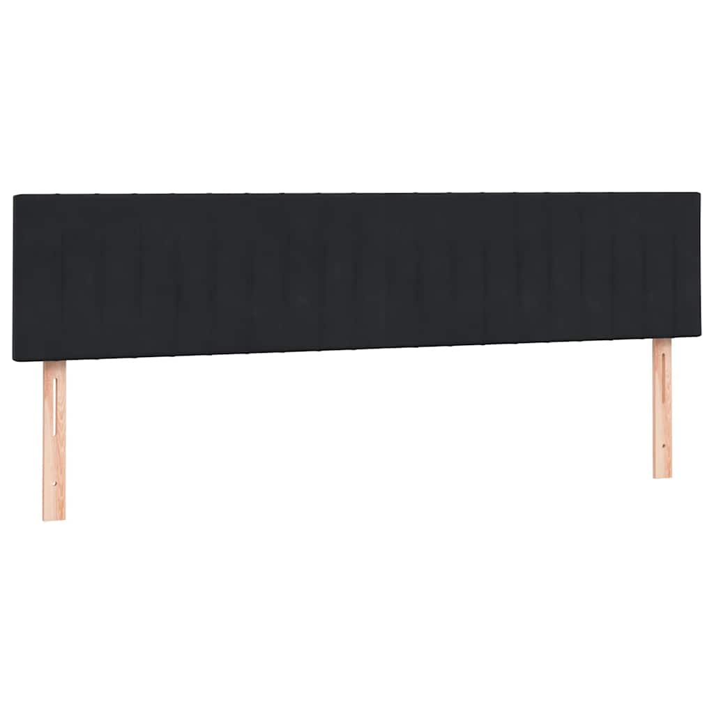 vidaXL Boxspringbett mit Matratze Schwarz 180x210 cm Samt
