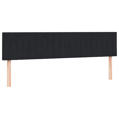 vidaXL Boxspringbett mit Matratze Schwarz 180x210 cm Samt