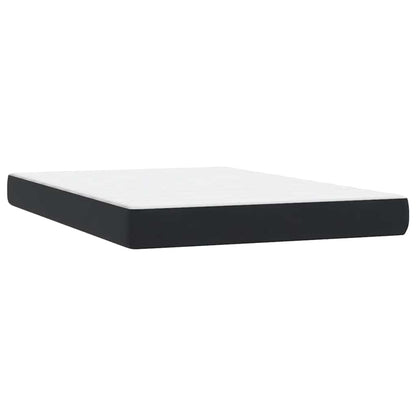 vidaXL Boxspringbett mit Matratze Schwarz 140x220 cm Samt
