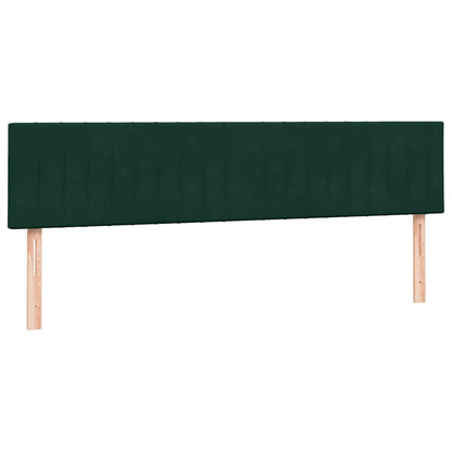 vidaXL Boxspringbett mit Matratze Dunkelgrün 200x220 cm Samt
