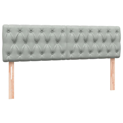 vidaXL Lit boxspring avec matelas Gris clair 140x210 cm Velours