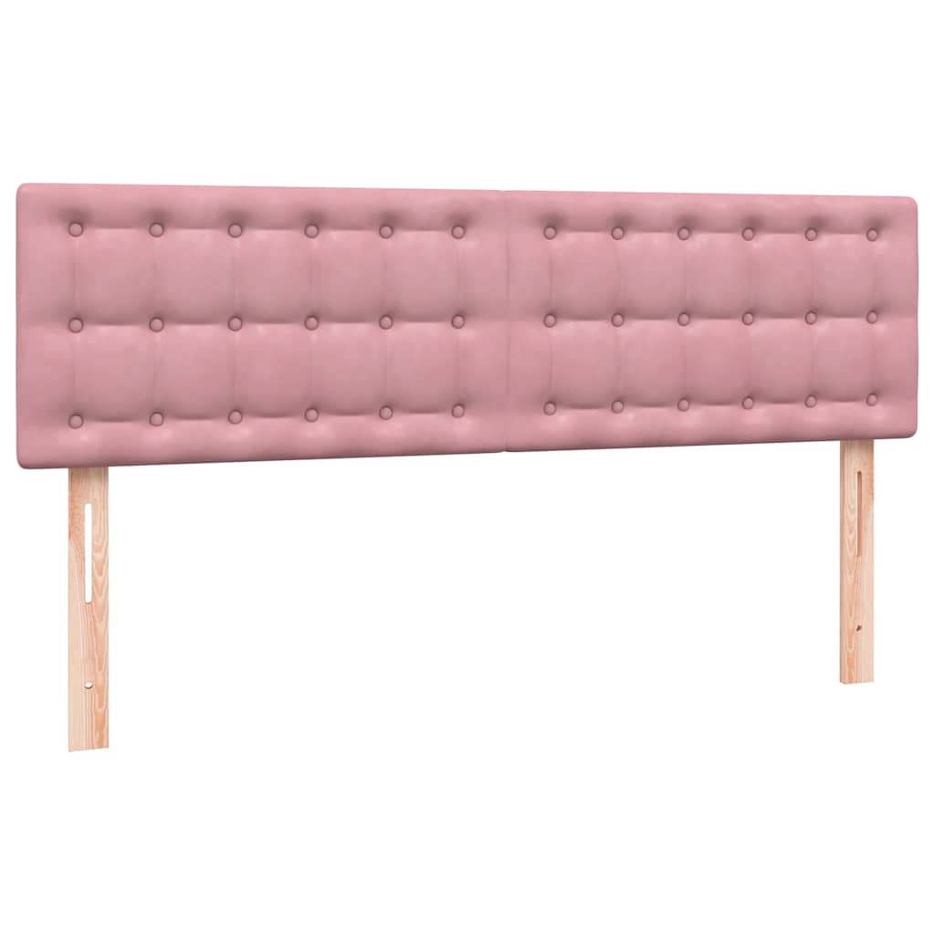 Boxspringbett mit Matratze Rosa 160x220 cm Samt