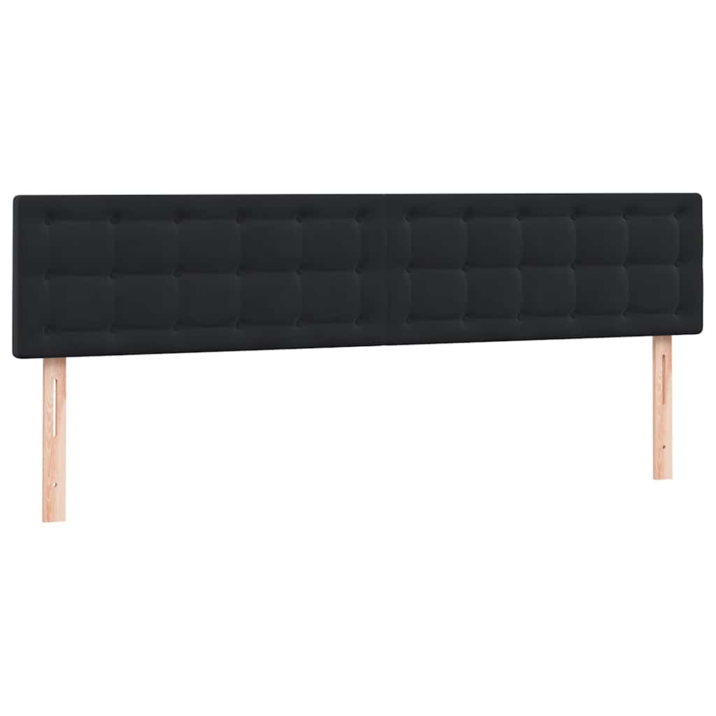 vidaXL Boxspringbett mit Matratze Schwarz 200x220 cm Samt