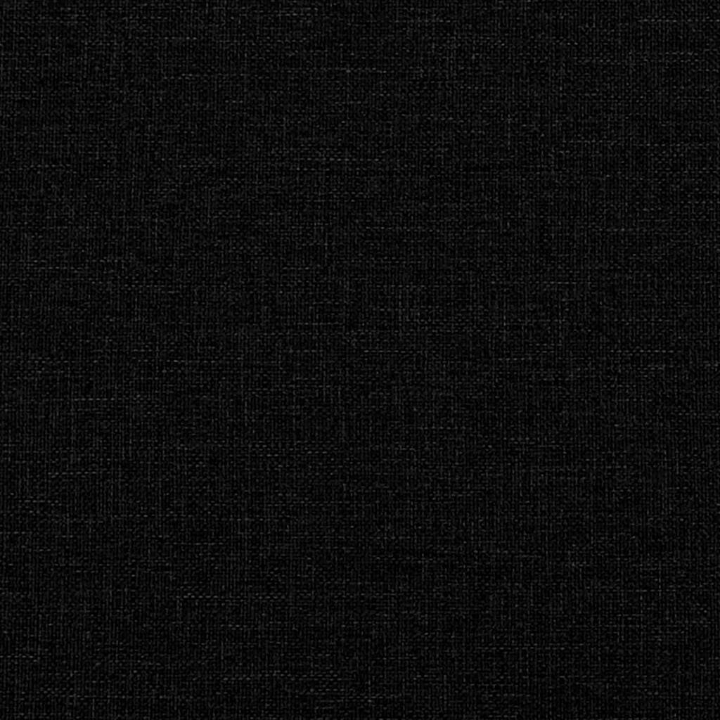vidaXL Fauteuil avec repose-pieds Noir Tissu