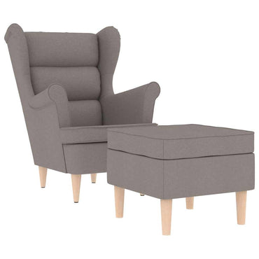 vidaXL Fauteuil avec repose-pieds Taupe Tissu