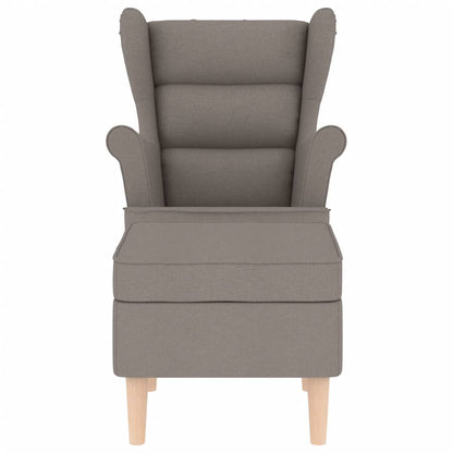 vidaXL Fauteuil avec repose-pieds Taupe Tissu