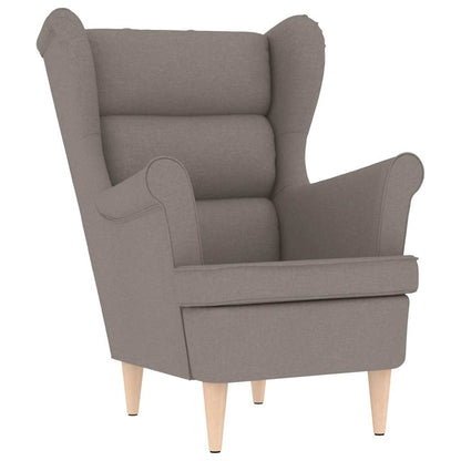 vidaXL Fauteuil avec repose-pieds Taupe Tissu