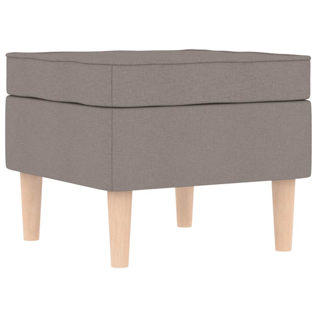 vidaXL Fauteuil avec repose-pieds Taupe Tissu