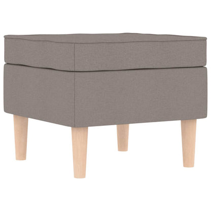 vidaXL Fauteuil avec repose-pieds Taupe Tissu