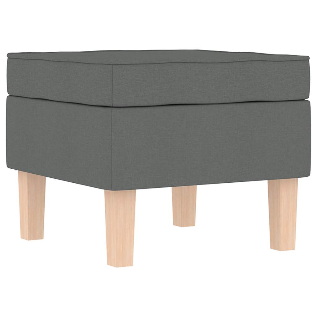 vidaXL Fauteuil à bascule avec repose-pieds Tissu gris foncé