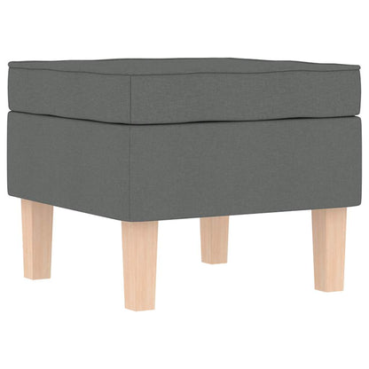 vidaXL Fauteuil à bascule avec repose-pieds Tissu gris foncé