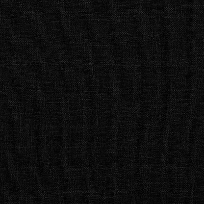vidaXL Schaukelstuhl mit Fußhocker Schwarz Stoff