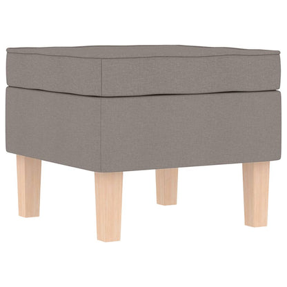 vidaXL Schaukelstuhl mit Fußhocker Taupe Stoff