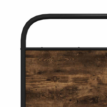 Metallbett ohne Matratze Räuchereiche 137x190 cm