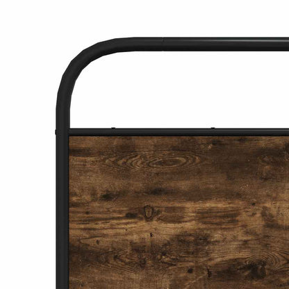 Metallbett ohne Matratze Räuchereiche 140x200 cm