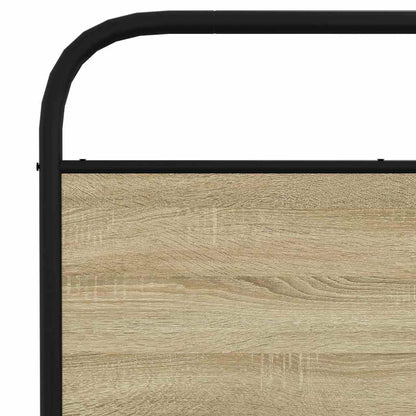 vidaXL Metallbett ohne Matratze Sonoma-Eiche 200x200 cm