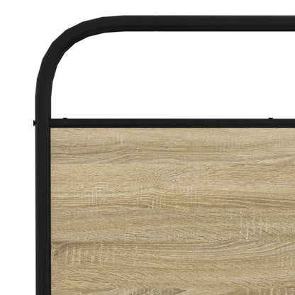 vidaXL Lit en métal sans matelas chêne Sonoma 180x200 cm