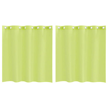 vidaXL Voile Vorhänge mit Ösen 2 Stk. Apfelgrün 140x140 cm