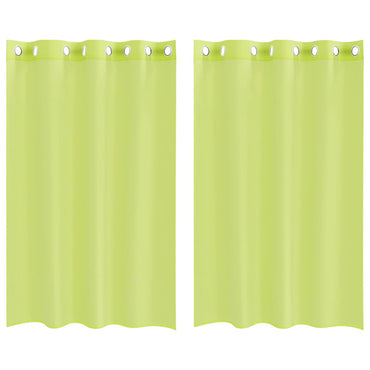 vidaXL Voilages à œillets 2 pcs Vert pomme 140x175 cm