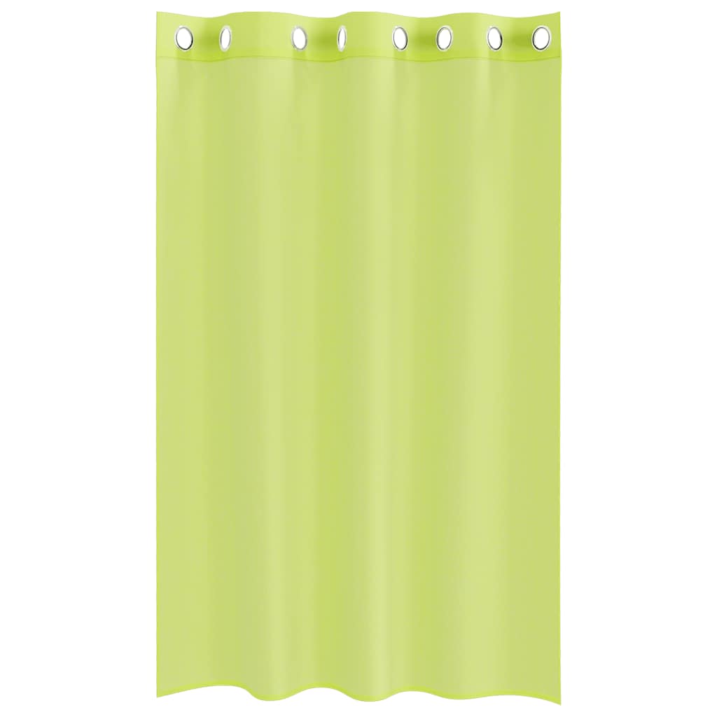vidaXL Voilages à œillets 2 pcs Vert pomme 140x175 cm