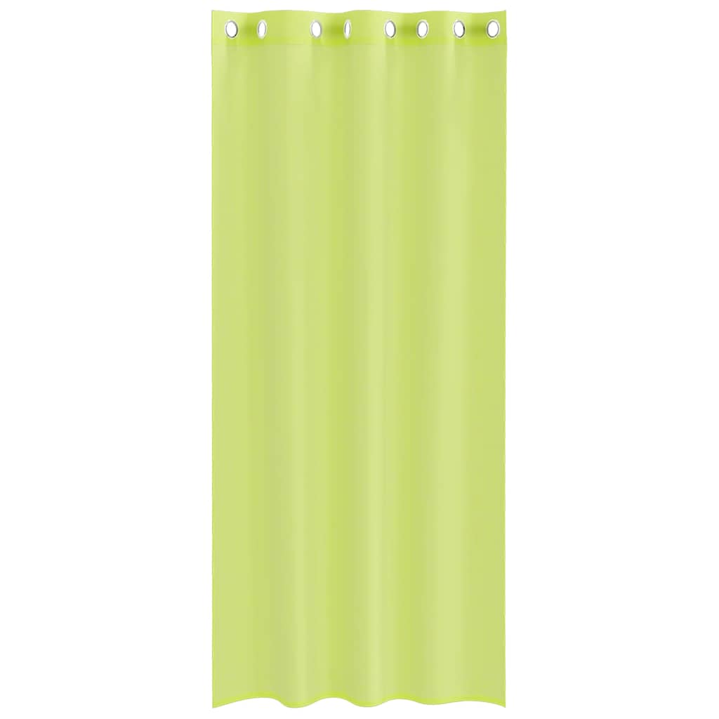 vidaXL Voile Vorhänge mit Ösen 2 Stk. Apfelgrün 140x225 cm
