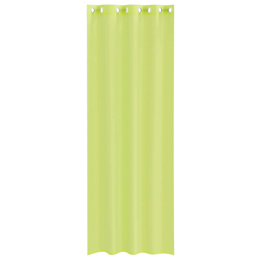 vidaXL Voile Vorhänge mit Ösen 2 Stk. Apfelgrün 140x260 cm
