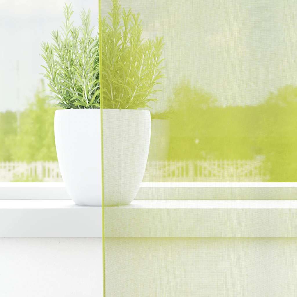 vidaXL Voile Vorhänge mit Ösen 2 Stk. Apfelgrün 140x300 cm