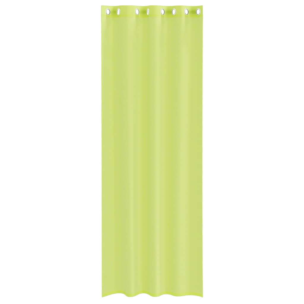 vidaXL Voile Vorhänge mit Ösen 2 Stk. Apfelgrün 140x300 cm