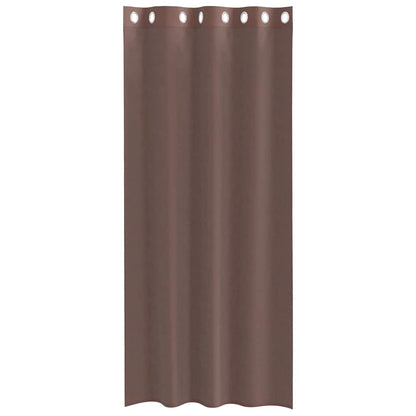 vidaXL Voile Vorhänge mit Ösen 2 Stk. Braun 140x225 cm