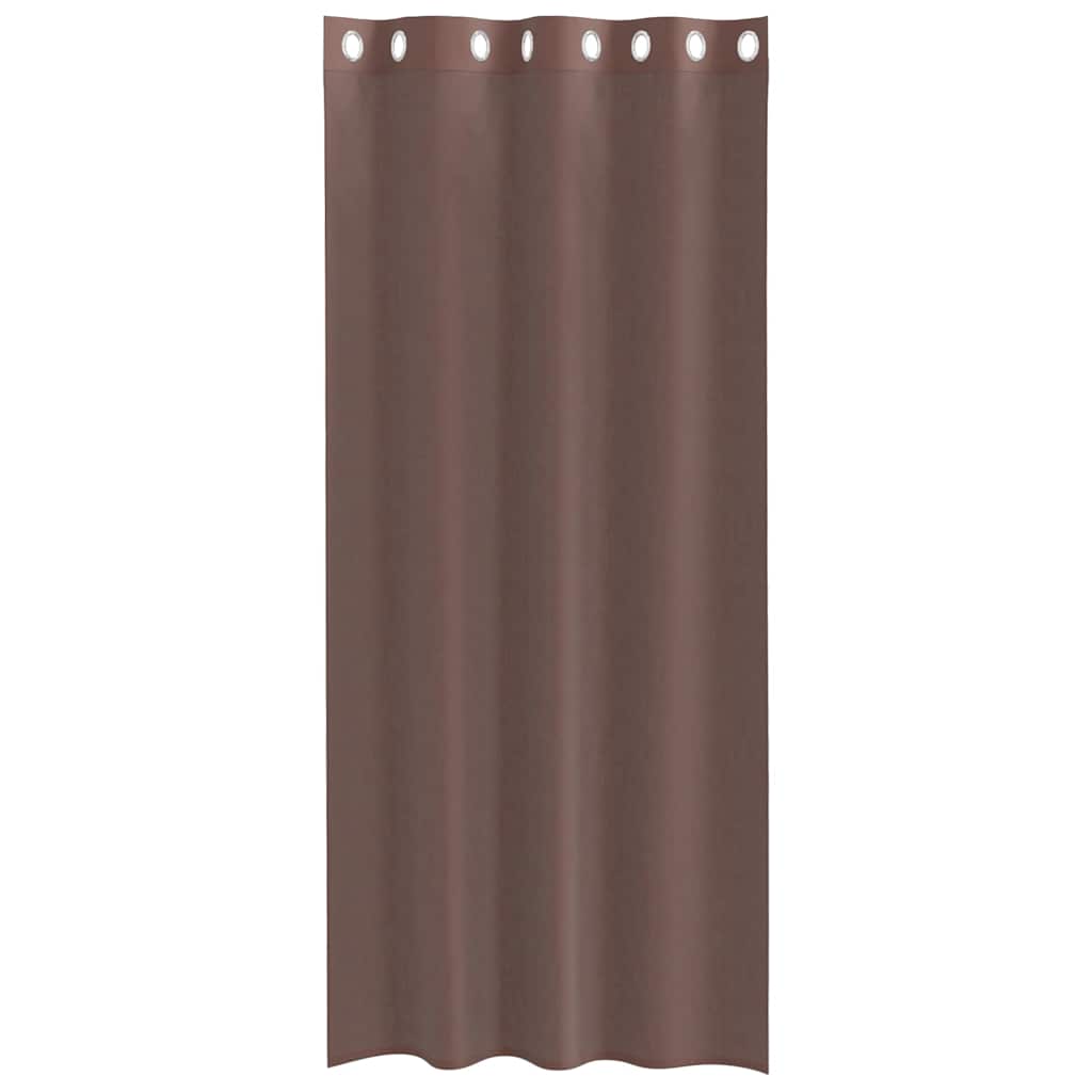 vidaXL Rideaux voiles à œillets 2 pcs Marron 140x245 cm