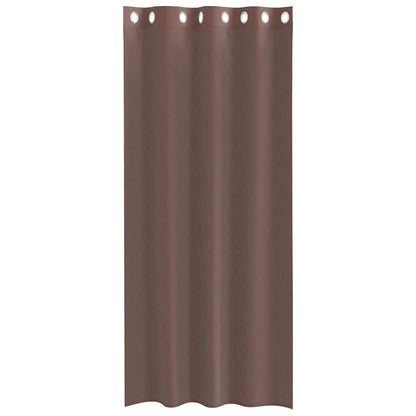 vidaXL Rideaux voiles à œillets 2 pcs Marron 140x245 cm