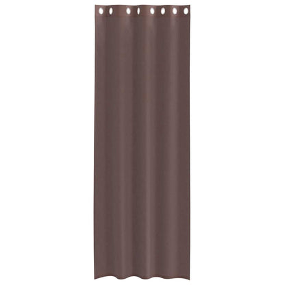 vidaXL Voile Vorhänge mit Ösen 2 Stk. Braun 140x260 cm