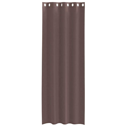 vidaXL Voile Vorhänge mit Ösen 2 Stk. Braun 140x300 cm