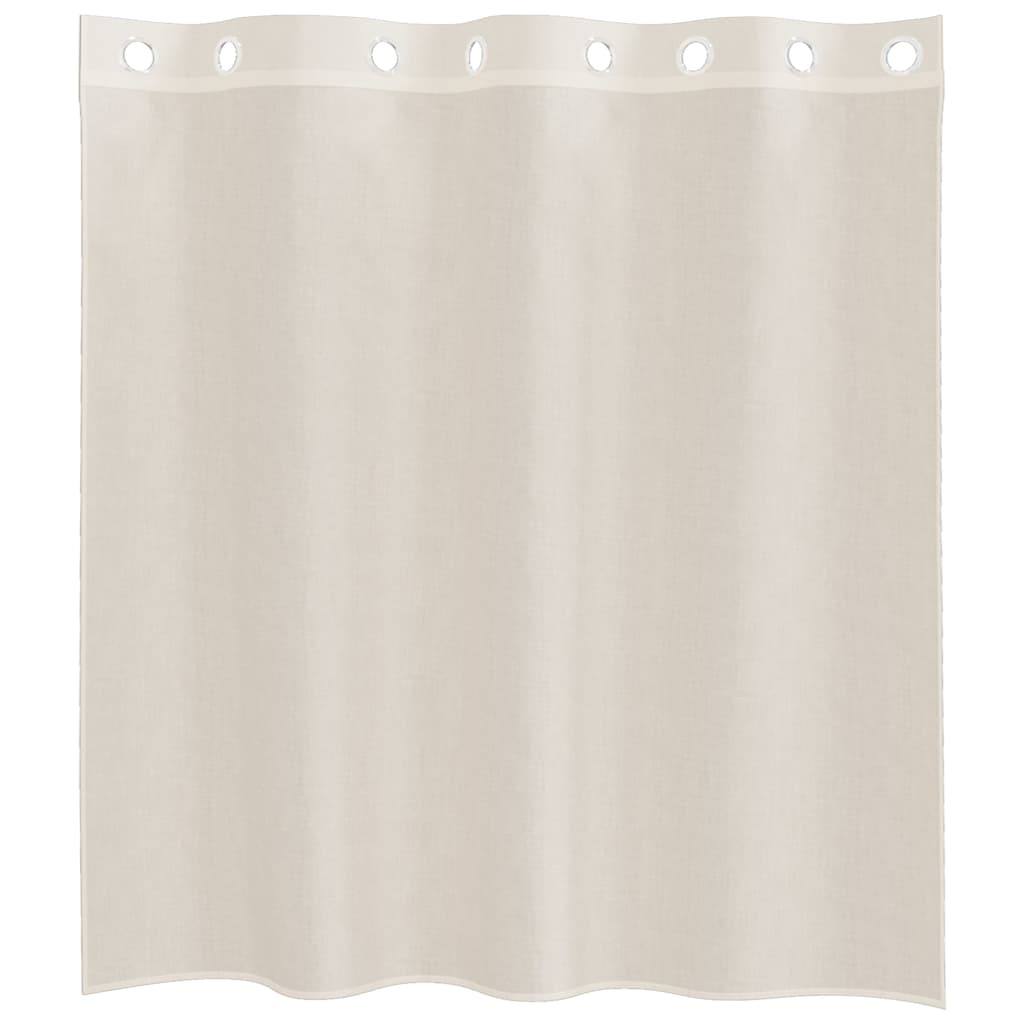 vidaXL Voile Vorhänge mit Ösen 2 Stk. Creme 140x140 cm