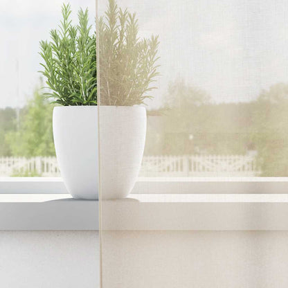 Voile Vorhänge mit Ösen 2 Stk. Creme 140x175 cm