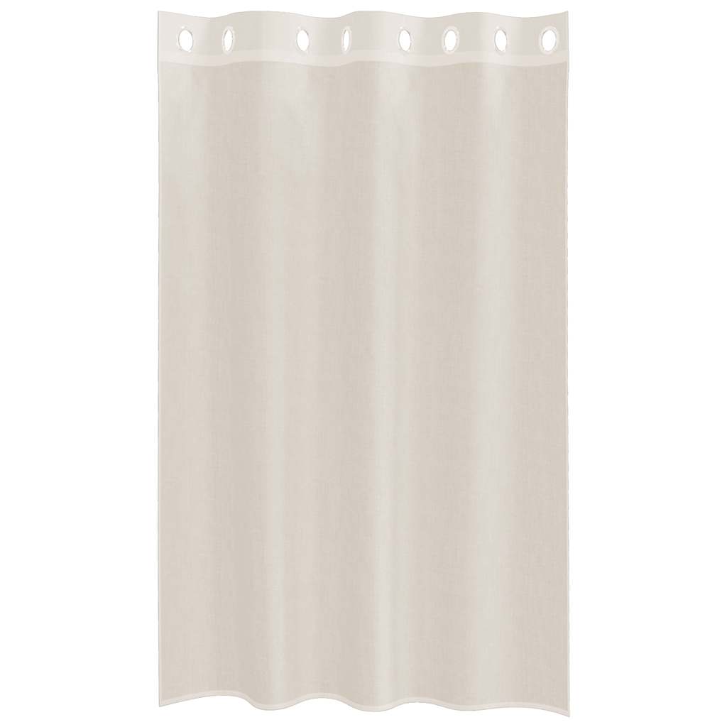 vidaXL Voile Vorhänge mit Ösen 2 Stk. Creme 140x175 cm