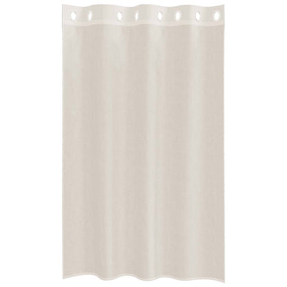 vidaXL Voile Vorhänge mit Ösen 2 Stk. Creme 140x175 cm