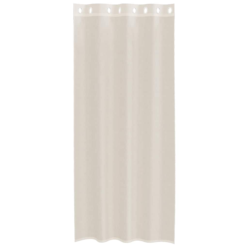 vidaXL Voile Vorhänge mit Ösen 2 Stk. Creme 140x225 cm