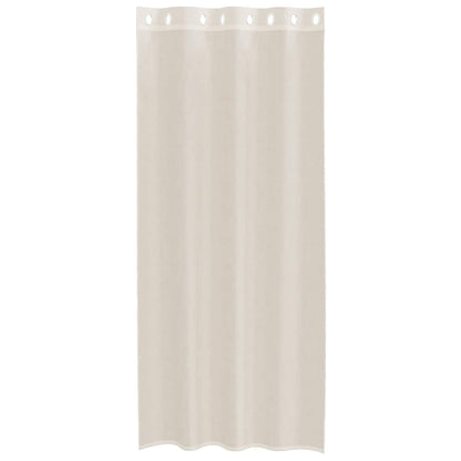 vidaXL Voile Vorhänge mit Ösen 2 Stk. Creme 140x225 cm