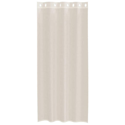 vidaXL Voile Vorhänge mit Ösen 2 Stk. Creme 140x245 cm